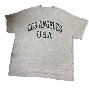 H&M Grey Los Angeles USA Graphic Oversized T-Shirt M